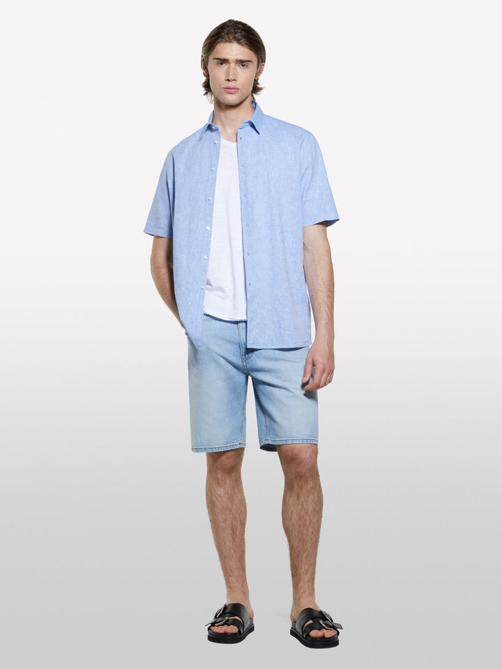 T-shirt blanc coupe slim - t-shirts à manches courtes pour homme - Blanc | Sisley image number 1
